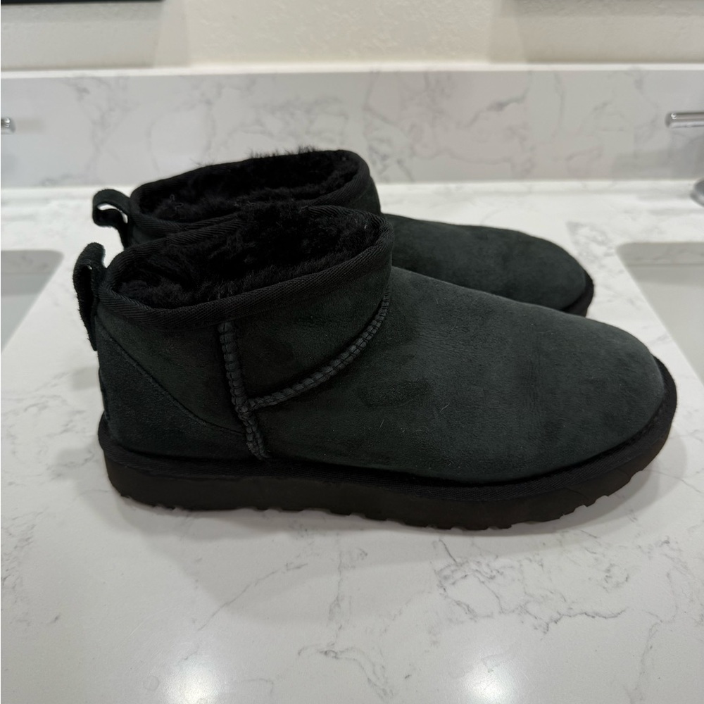UGG Black Ultra Mini boots - size 8